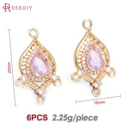 High Quality 18K Gold Color Brass and Zircon More Style Earrings Connect Charms Pendants Jewelry Making Diy Findings Accessories