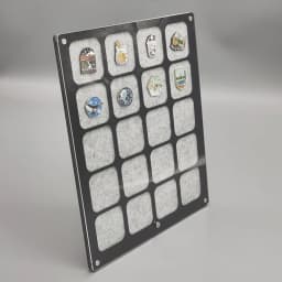 Pin Display Case Acrylic Brooch Pin Collections Display Organizers for Medals Jewelry Pin Collections Holder Tabletop & Wall
