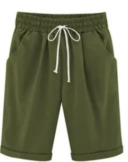 Women Shorts Summer Loose Solid Color Elastic Waist Drawstring Pockets Fashionable Woman's Shorts Dropshipping Sale YDS7088