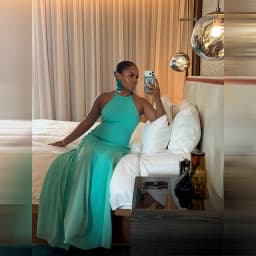 Elegant Turquoise Halter Neck Mermaid Maxi Dress Chic Sleeveless Backless Bodycon Gown 2026 New Formal Summer Vacation Vestidos