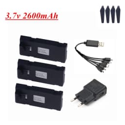 3.7V 2600Mah Battery For E88 E88PRO E88MAX E525 E99 E99PRO P1 P5PRO K3 S1 P8 Mini Uav Drone Battery Special Rc Part with charger