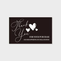 30pcs Black Pink Thank You Cards Greeting Label Tag Packages For Small Business Gift Box Decoration Packaging Supplies Wholesale