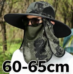 Large Shawl Sunscreen Neck Protection Big Brim Sun Hat Outdoor Leisure Mountaineering Fishing Cap Men Waterproof Fisherman Hats