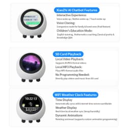 DeepSeek XiaoZhi AI Voice Chat Robot ESP32-S3 1.28 Inch LCD Development Board Touch Battery Optional SD Play Weather Clock
