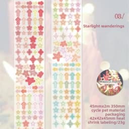 Journal GO 4.5x200cm Shining Geometry Masking Tape Stickers Glittering Art Decorative Tape Stickers for Journal Scrapbooking