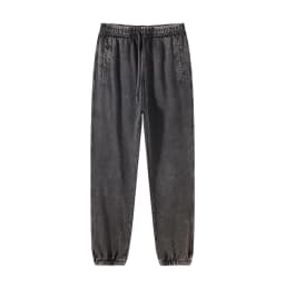 ZODF Retro Autumn Winter Men Batik Washed Cotton Sweatpants Unisex Loose Heavy Weight 420gsm Solid Joggers Pants HY0666