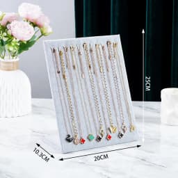 High Quality Velvet L-shaped Necklace Display Rack Jewelry Display Storage Necklace Board Earrings Ring Pendant Props