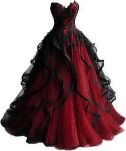 Gothic Wedding Dresses for Bride Layered Tulle Black Bridal Gowns Lace Applique Sweetheart Wedding Gown Dress