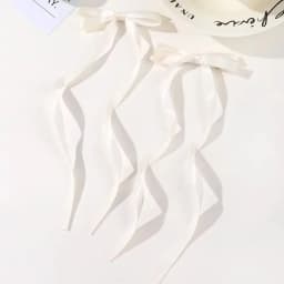 2pcs Long Tassel Ribbon Hairpin Cute Candy Bow Clip for Women Girls Party Gifts Headwear Side Clips Hair Accessories Wholesale