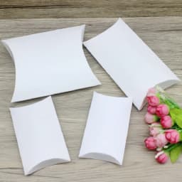 10pc Multis Size Gifts Box Vintage Kraft White Gifts Package Pillow Box Paper Party Suppiles Wrapping Jewelry Package