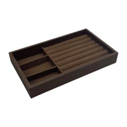 1 Pc, Walnut Wood Pattern Jewelry Box, Jewelry Tray, Suitable for Storing Necklaces, Rings, Earrings, and Ear Studs