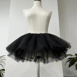 New Puffy Lolita Underskirt 4 Layers White Black Tutu Dress Cosplay Costume Ballgown Petticoats Women
