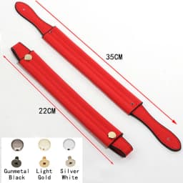 2Pcs/Lot Bag Handle Strap Short Bag Handles 22cm 35cm PU Leather Shoulder Bag Strap Handbag Replacement Belt Bag Accessories