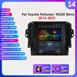 9.7 4G Wireless Carplay Android Auto Car Radio Multimedia for Toyota Fortuner / HILUX Revo 2015 - 2022 Video Player