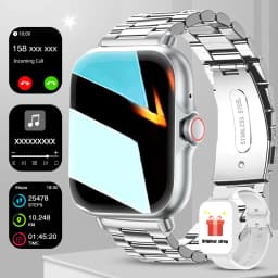 1.83" Full Screen Touch Screen Outdoor Sports Smart Watch for Men/Women,Wireless Calling/receiving, Multiple Sports Modes,Message Notifications,Suitable for Android & IPhone, Ideal As A Gift
