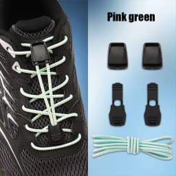 Elastic No Tie Shoelaces with Lock Buckle Stretch Quick Lace System for Sneakers Running Sports Shoes Adults Kids