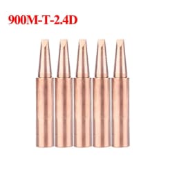 5pcs/set 900M-T Pure Copper Copper Soldering Iron Tip Lead-Free Welding Solder Tip 933.907.951/900M-T-IS/900M-T-1.6D/900M-T-4C