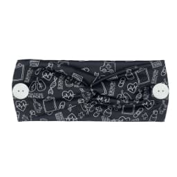 Women Nurse Headbands with Button Wide Headbands for Mask Non Slip Elastic Ear Protection Gift for Doctors Sweatband Hairband