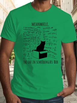 Science Cat Print T-Shirt for Men Short Sleeve Funny Physics Teacher T Shirt Tee Shirt Fashion Summer Clothing Science Nerd Gift
