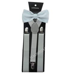 Suspenders Man Bowtie Solid Color Elastic PU Leather Suspenders For Man Belt Adjustable Straps For Wedding Bow Tie Accessories