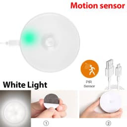 Led Night Light USB Charging Motion Sensor Round Energy-saving Led Lamps Bedroom Sound/Light Control For Corridor Home Bathroom