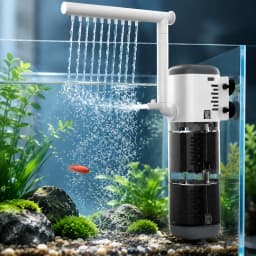 Aquarium Multi-functional Filter Pump Fish Tank Submersible Air Oxygen Aerator Water Change Pump Wave-making Fountain Water Pump