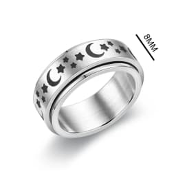 Anxiety Ring Figet Spinner Rings For Women & Men Stainless Steel Rotate Freely Spinning Anti Stress Accessories Jewelry Gifts