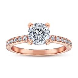 WUIHA Real 925 Sterling Silver Rose Gold Round 7MM VVS1 White Sapphire Created Moissanite Ring for Women Gift Drop Shipping