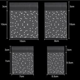 50pcs 100Pcs Transparent Dot self-adhesive Jewelry Packaging Bags Fresh-keeping Dustproof Reclosable Candy Cookie Storage DIY