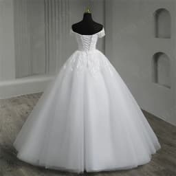 Real Video White Off The Shoulder Vestido De Noiva Wedding Dress Plus Size Vestidos De Novia Bridal Tulle Mariage Customized
