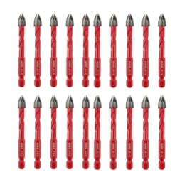 FOCSTOL Carbide Core Bit 6mm 10PCS Drill Bit Set Quick-fit Shank Tipped Hole Saw Woodworking For Plastic Masonry Ceramic Tile