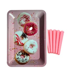 5pcs Airtight Storage Containers Smell Proof Holders with Metal Rolling Tray 18X12.5CM Tobacco Smoking Accessories