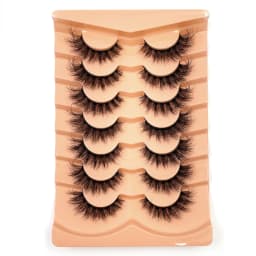 New 7 Pairs of Thick, 3D Simulation Mink Fur Fake Eyelashes Short, Dramatic Fake Eyelashes Wholesale Full Line Fake Eyelash Make