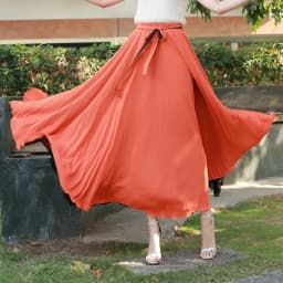 Both Sides Can Wear Dance Skirt Women Double Chiffon Skirts Elastic Waist Lace-up Maxi Skirts Elegant Female Big-hem Skirts 2026