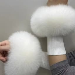Fox Fur Cuff Arm Warmer Lady Bracelet Real Fur Wristband Glove High Quality Fox Fur Cuffs Hot Sale Wrist Warmer