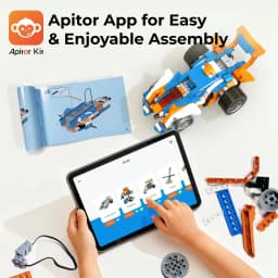 Apitor Robot Building Kit, 12-in-1 Programmable APP Remote Control RC Car, STEM Robotics Coding Set, Educational Birthday Gifts
