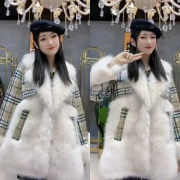 Faux Fur Coat for Women,Sequins Jacket,Covered Button Loose Long Overcoat, Thick Warm Female Clothing,New,High Quality,Winter