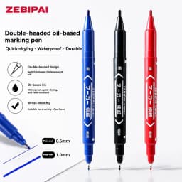 3/50/100Pcs/set Oil Double Tip Art Black Permanent Paint Marker Pen for Plastic Wood Stone Metal Glass Doodling Marking Graffiti