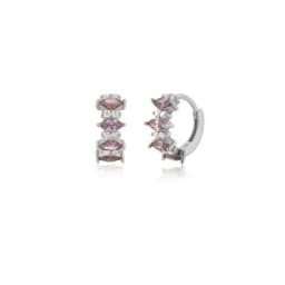 Gold Silver Color Simple Huggies Full Rainbow Zircon Hoops Earring for Women Fashion Drops Piercing Pendiente Ohrringe Jewelry
