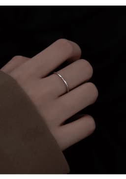 925 Sterling Silver Geometric bending Ring For Women Jewelry Finger Adjustable Open  Ring For Party Birthday Gift