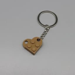 3176 DIY Heart Key Ring Necklace Toys for Children Coupling Plate 2x3 with Rounded End and Pin Hole MOC Building Block Brick