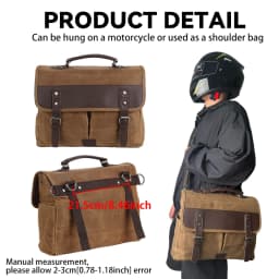 Motorcycle Vintage Men Side Bag Waterproof For Honda Shadow For Sportster XL883 XL1200 For BMW Harley Large Capacity Travel Bags
