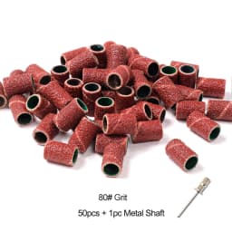 50/100pcs Nail Sanding Ring Bands Electric Manicure Nail Drill Bits 80/120/180/240 Grit UV Gel Polish Removal Accessory Tool