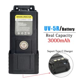 BAOFENG UV-5R Battery For Pofung UV5RA UV-5RE DM-5R Plus BF-F8 RT-5R Walkie Talkie BL-5 Battery 3800 Compatible USB 1/2PCS