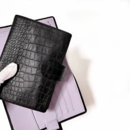 Genuine Leather A6 Personal Notebook Diary Planner Croc Grain 26mm Rings Journal Stationery Notepad Agenda Organizer Big Pocket