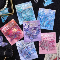 20 Sheets Broken Crystal Graffiti Stickers for DIY Scrapbook Suitcase Phone Laptop Guitar Decorative Stationery Office Supplies