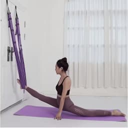 Anti-Gravity High Elasticity Durable Yoga Stretching Rope, With Door Hook - Made of Durable Nylon Material