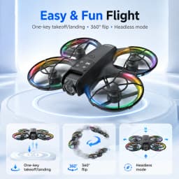 ZNLYRION K200MAX Full Protected Mini Drone With LCD Screen Remote 180 Electric Adjustable Camera Brushless Motor Optical Flow Hover RGB Colorful Light RC Quadcopter