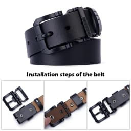 Luxury Designer Belts for Men Vintage High Quality Cow Spilt Genuine Leather Pin Buckle Waist Strap Belt for Jeans