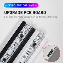 160cm RGBIC Smart Corner Floor Lamp with Ambient Lighting, Alexa & Tuya App Control, Adjustable Colors & Effects for Bedroom, Ga